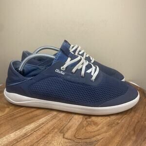 OluKai Moku Pae Mens Navy Blue Size 11 Slip On Boat Shoes 10472-DE18